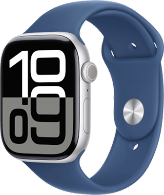 Apple Watch Series 10 46mm (GPS + Cellular) Silver / Denim Sport Band - S/M at £1 on Refresh Flex - Smartwatch Unlimited (12 Month contract) with Unlimited 4G data. £52.33 a month. Apple Watch Series 10 46mm (GPS + Cellular) Silver / Denim Sport Band - S/M at £1 on Refresh Flex - Smartwatch Unlimited (12 Month contract) with Unlimited 4G data. £52.33 a month.