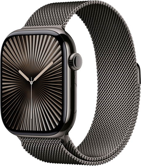 Apple Watch Series 10 46mm (GPS + Cellular) Slate Titanium / Milanese Loop - M/L at Â£1 on Refresh Flex - Smartwatch Unlimited (12 Month contract) with Unlimited 4G data. Â£73.50 a month.