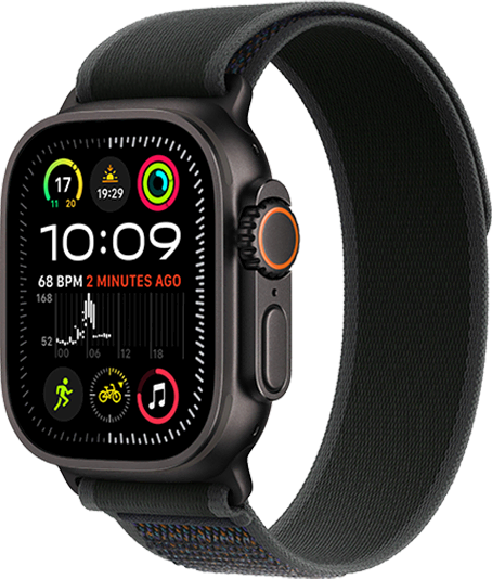 Apple Watch Ultra 2 49mm (GPS + Cellular) Titanium with Black Trail Loop - M/L at Â£1 on Refresh Flex - Smartwatch Unlimited (24 Month contract) with Unlimited 4G data. Â£36.25 a month.
