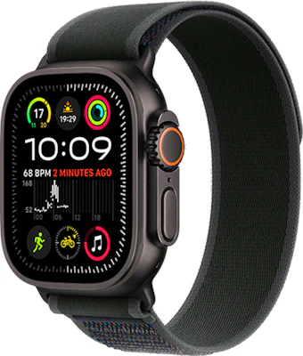 Apple Watch Ultra 2 49mm (GPS + Cellular) Titanium with Black Trail Loop - S/M at £1 on Refresh Flex - Smartwatch Unlimited (24 Month contract) with Unlimited 4G data. £24.71 a month.