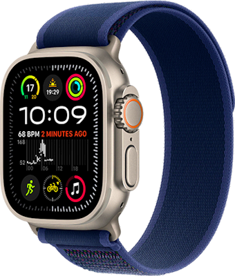 Apple Watch Ultra 2 49mm (GPS + Cellular) Titanium with Blue Trail Loop - S/M at £1 on Refresh Flex - Smartwatch Unlimited (24 Month contract) with Unlimited 4G data. £36.25 a month. Apple Watch Ultra 2 49mm (GPS + Cellular) Titanium with Blue Trail Loop - S/M at £1 on Refresh Flex - Smartwatch Unlimited (24 Month contract) with Unlimited 4G data. £36.25 a month.