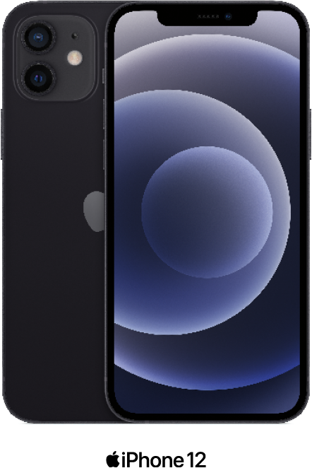 Apple iPhone 12 5G (64GB Black Refurbished Grade A) - 150GB Data, £55.00 Upfront