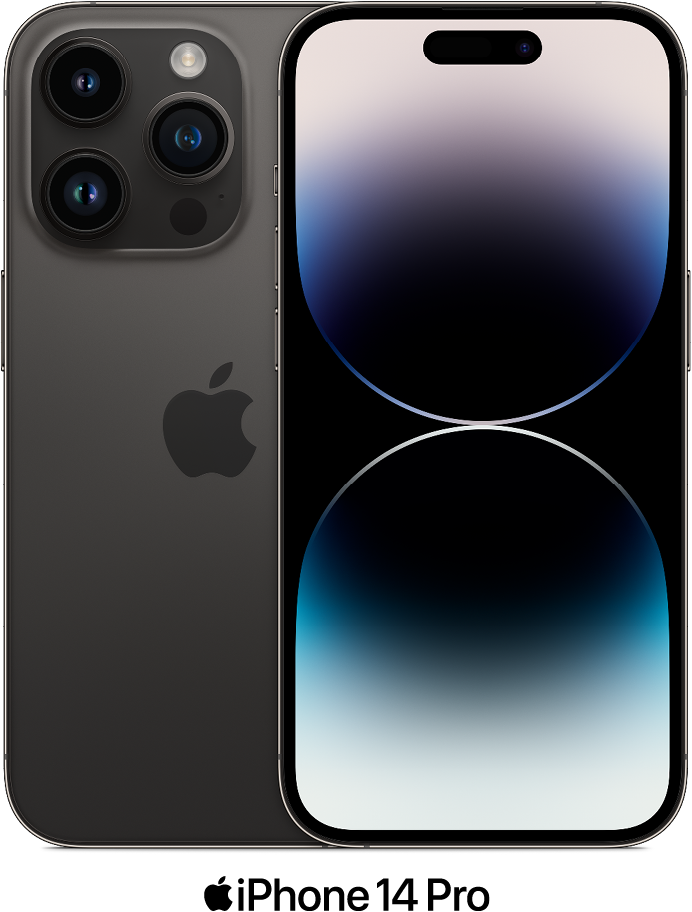 Black Apple iPhone 14 Pro 5G Dual SIM 128GB - 150GB Data, £70.00 Upfront
