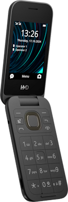 HMD 2660 Flip Dual SIM (0GB Cosy Black) at £59 on Pay Monthly 200GB (18 Month contract) with Unlimited mins & texts; 200GB of 5G data. £20 a month. HMD 2660 Flip Dual SIM (0GB Cosy Black) at £59 on Pay Monthly 200GB (18 Month contract) with Unlimited mins & texts; 200GB of 5G data. £20 a month.
