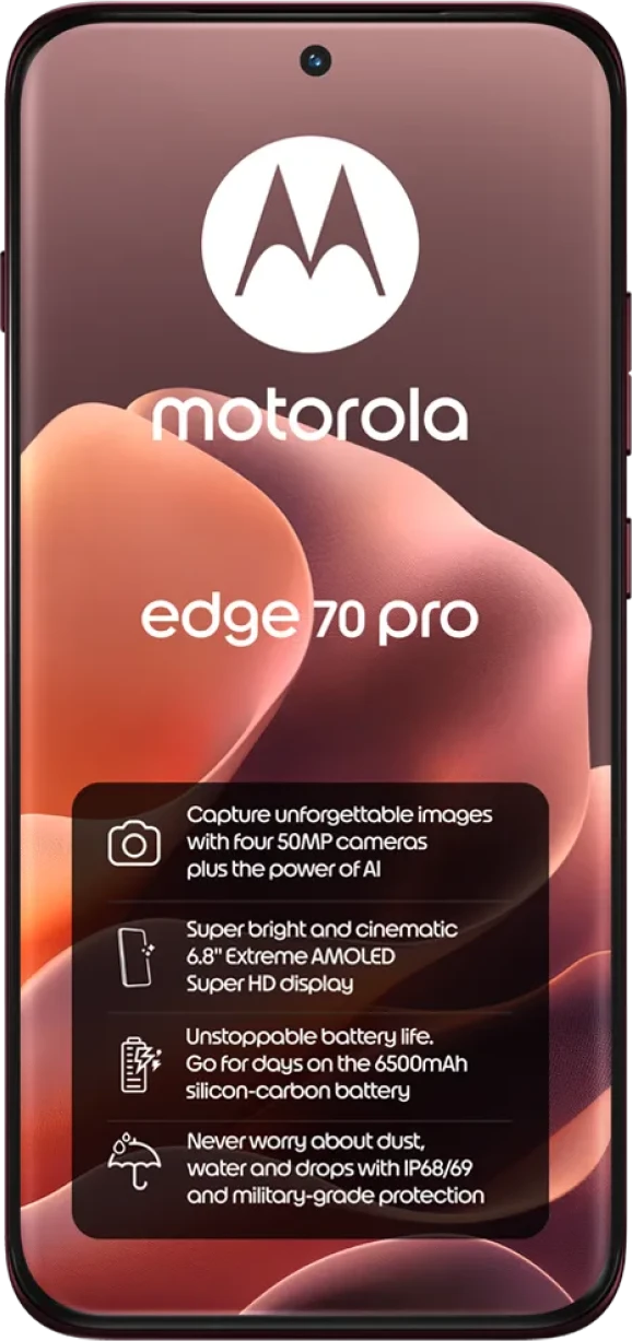 Motorola Edge 70 Pro 512GB in Red