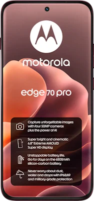 Motorola Edge 70 Pro 512GB in Red