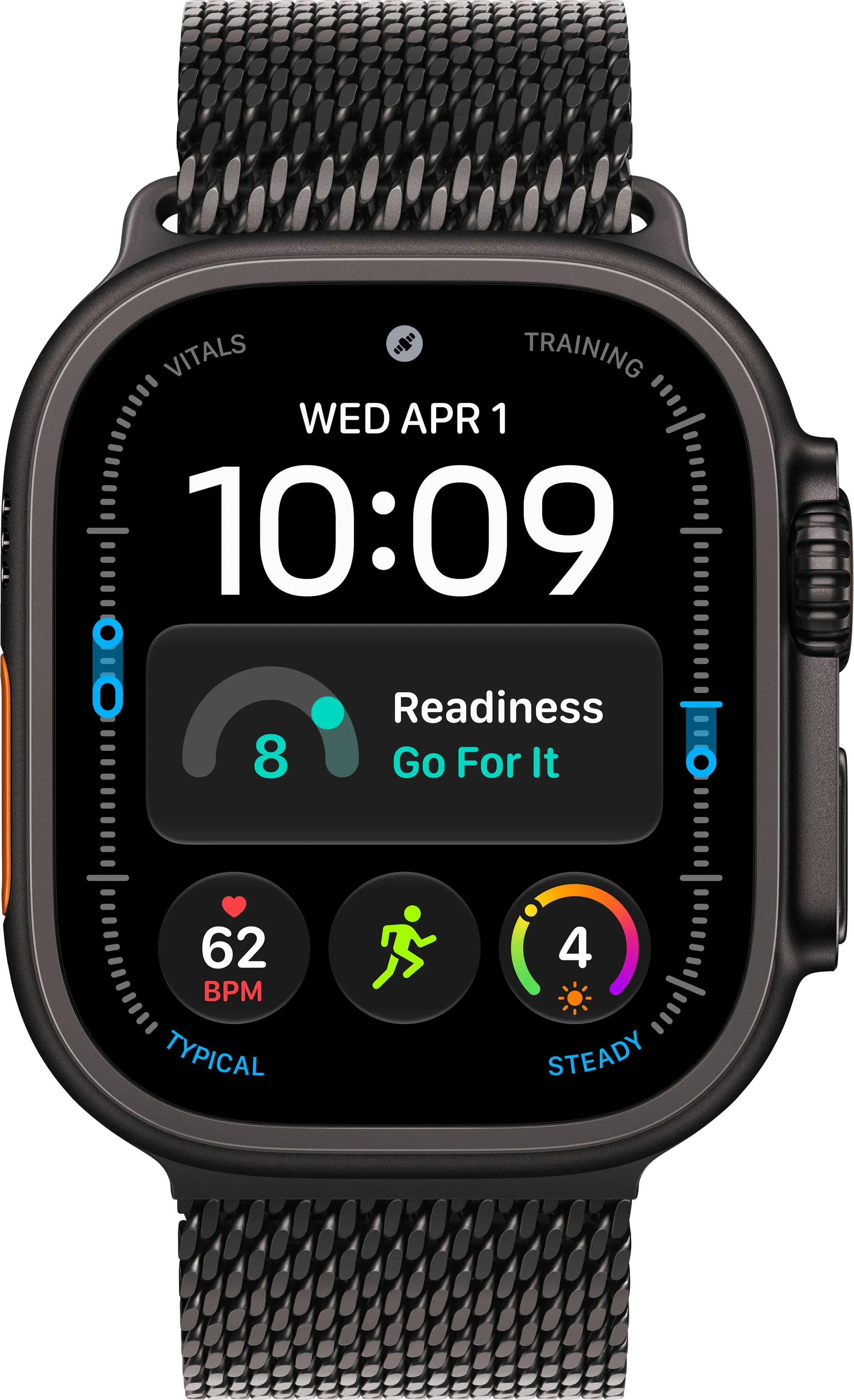 Watch Ultra 4 49mm Case Titanium Milanese Loop M at Â£1 on Refresh Flex Smartwatch Unlimited Unlimited data. Â£78 month.