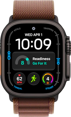 Apple Watch Ultra 4 49mm (GPS + Cellular) Black Case with Burgundy Alpine Loop M/L at £1 on Refresh Flex - Smartwatch Unlimited (12 Month contract) with Unlimited 4G data. £70 a month.