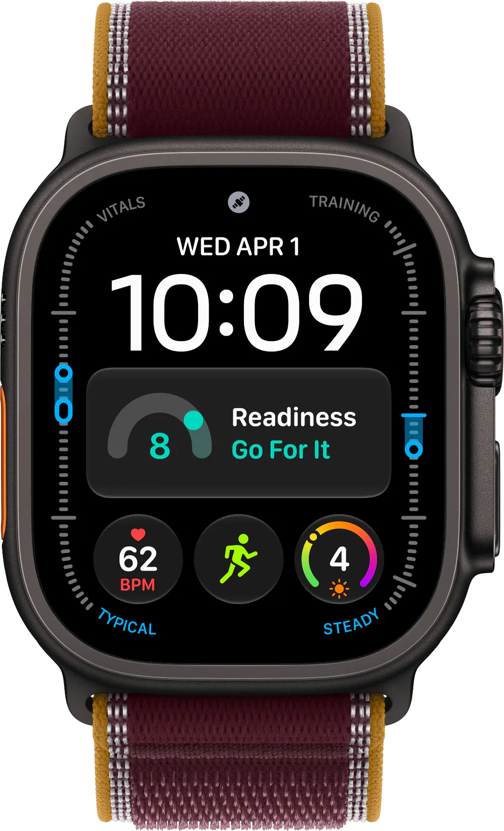 Watch Ultra 4 49mm Case Burgundy Trail Loop M L at Â£1 on Refresh Flex Smartwatch Unlimited Unlimited data. Â£70 month.