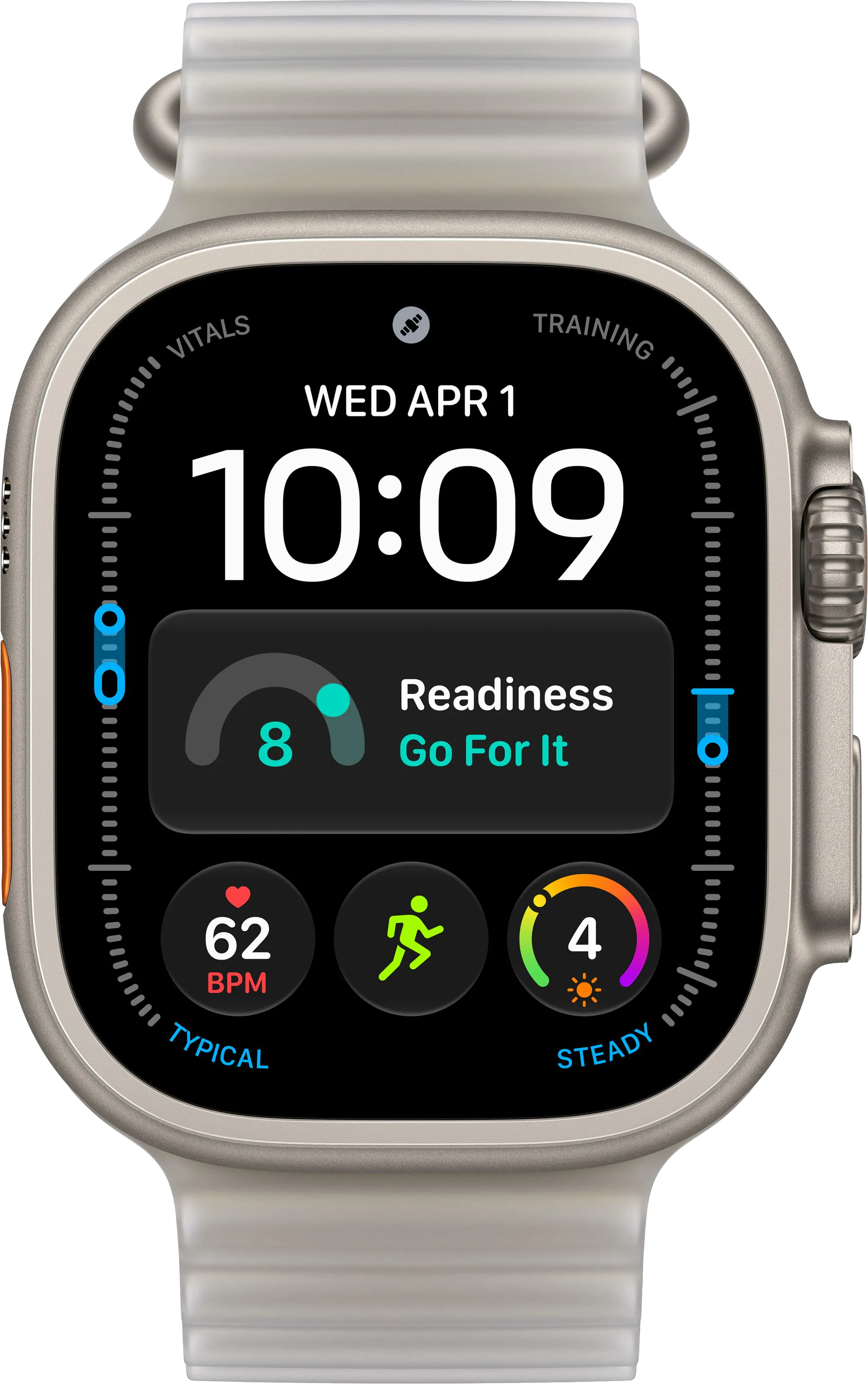 Watch Ultra 4 49mm Natural Case Translucent Ocean Band at Â£1 on Refresh Flex Smartwatch Unlimited Unlimited data. Â£70 month.