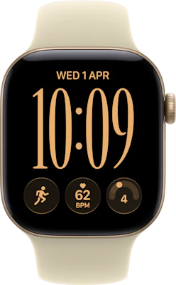 Watch Series 12 42mm Aluminium Light Gold Case Sport Band S M at £1 on Refresh Flex Smartwatch Unlimited Unlimited data. £46 month.