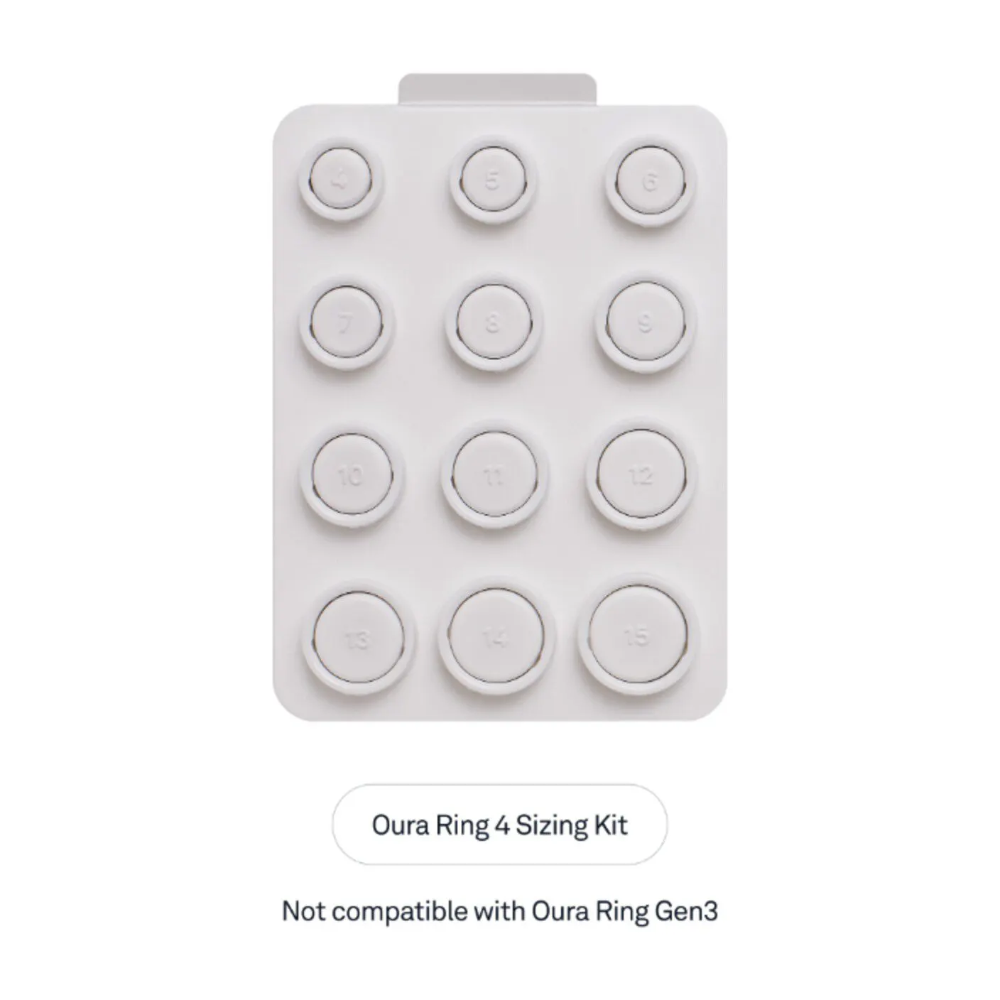 Oura Ring 4 Sizing Kit White