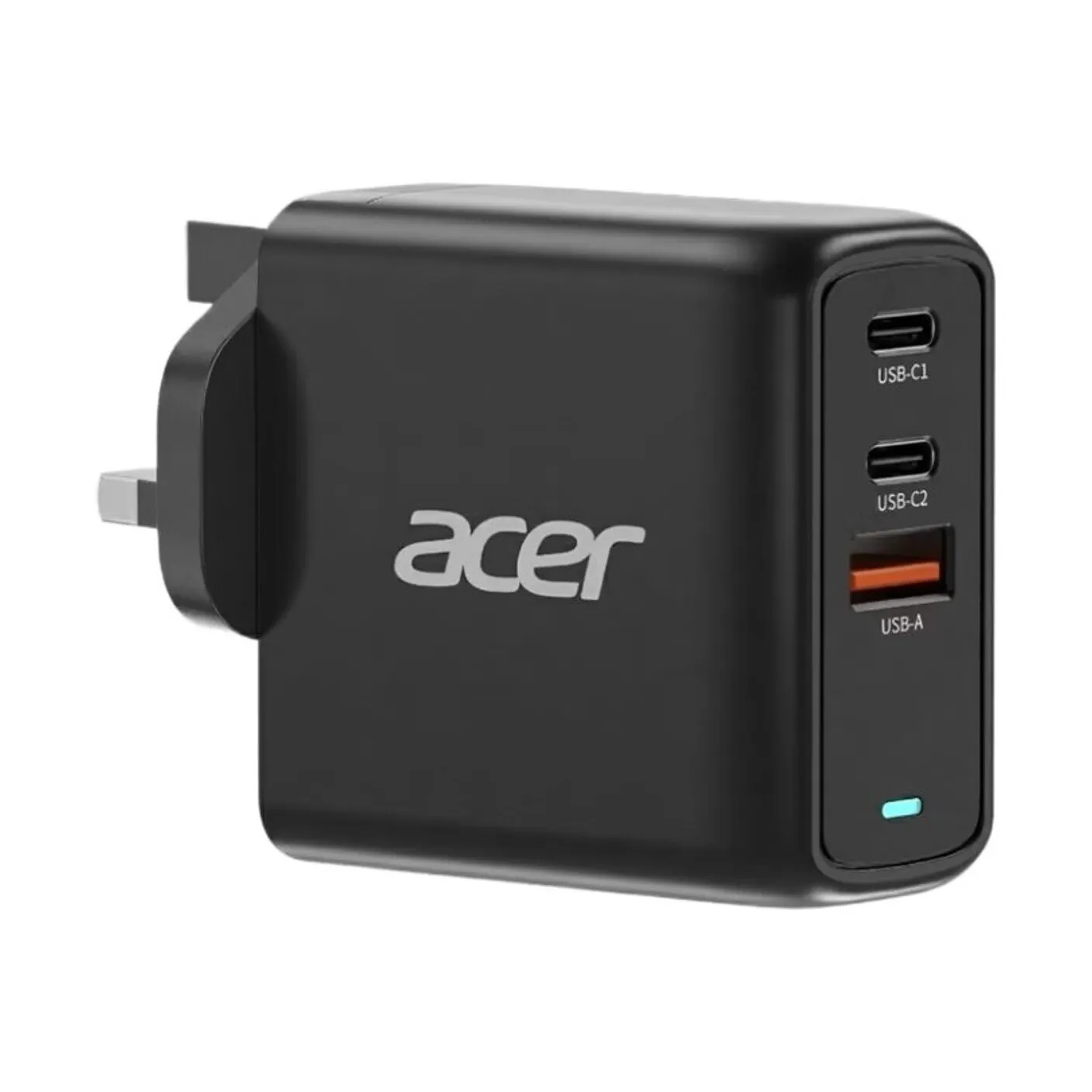 UK Wall Plug Charger PD 67W 2x USB-C USB-A Acer Buy Now Black