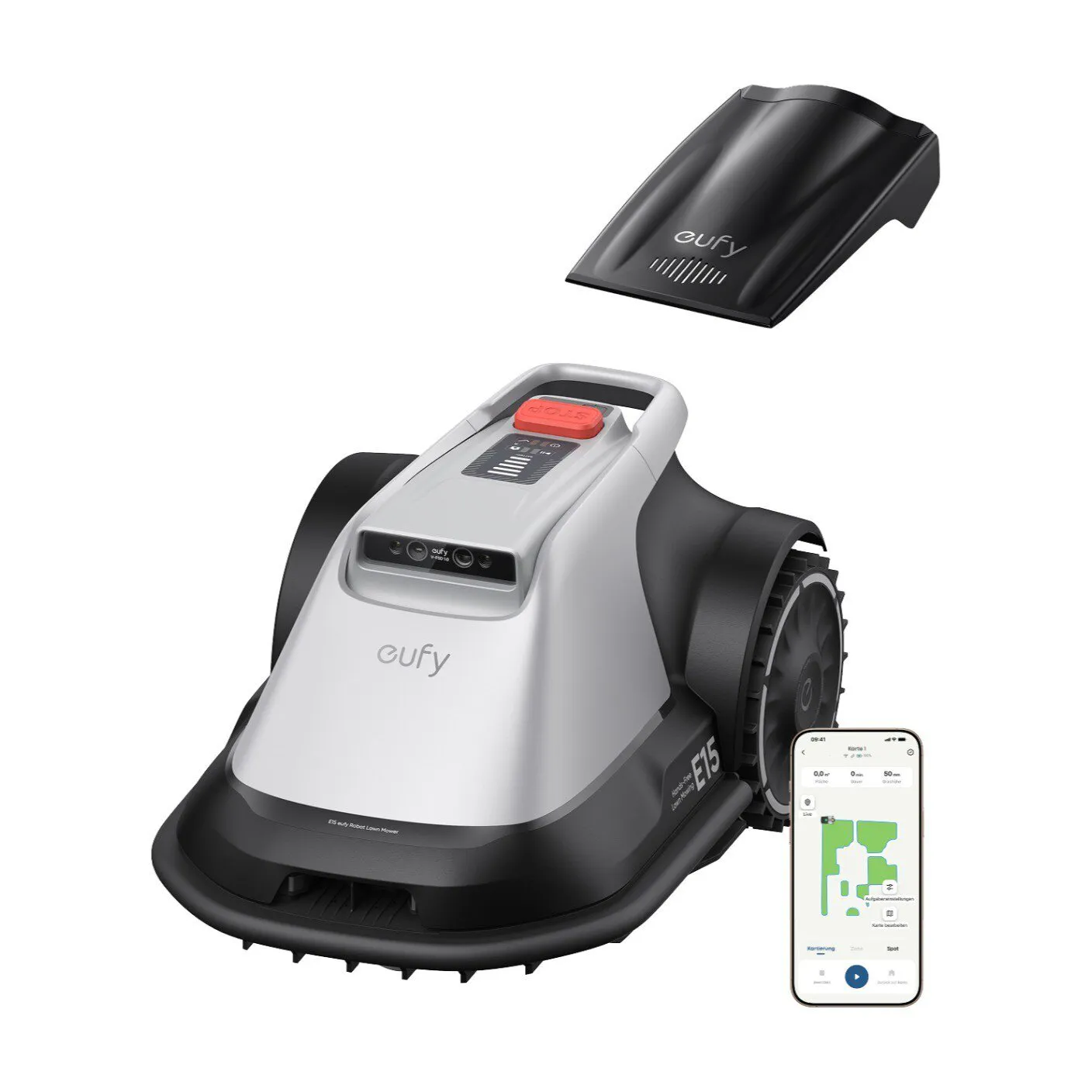 Eufy E15 Robot Lawn Mower With Truevision Technology And Auto-Mapping White