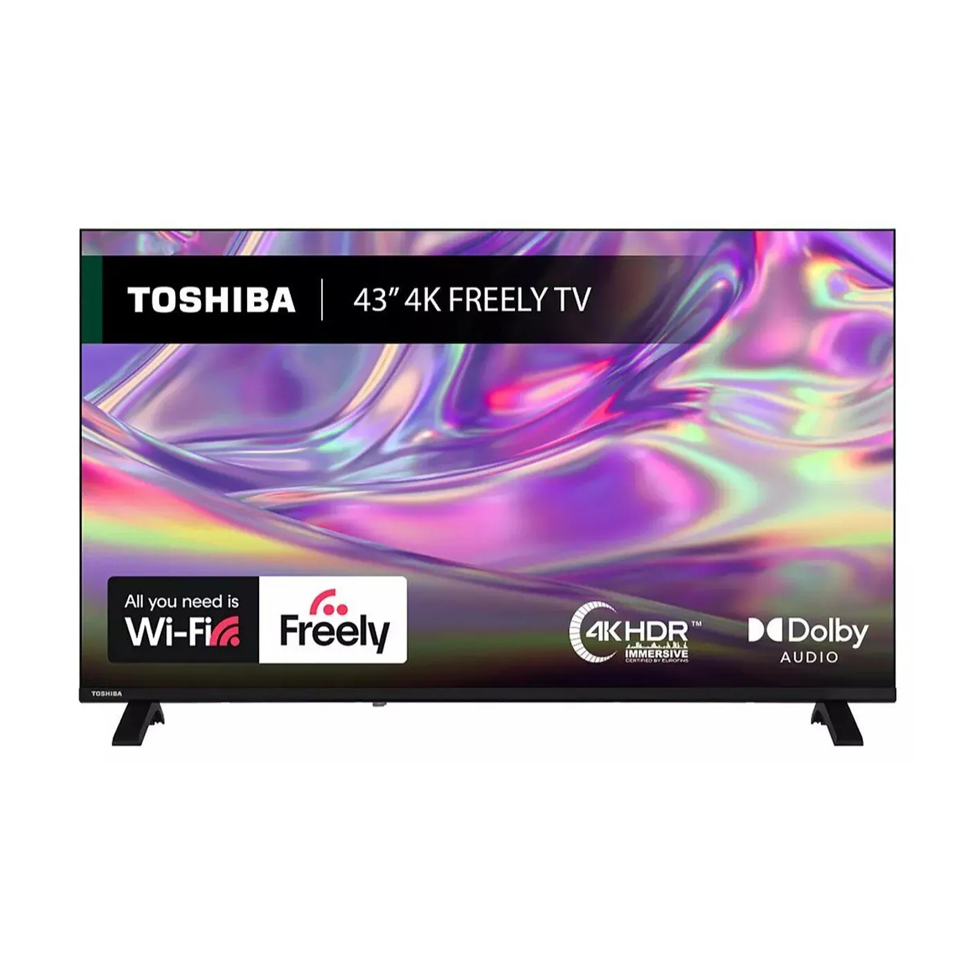 Toshiba UV1563DB 43 4K Ultra HD Smart TV with VIDAA OS, Dolby Vision HDR and Dolby Audio, Alexa and Google Home