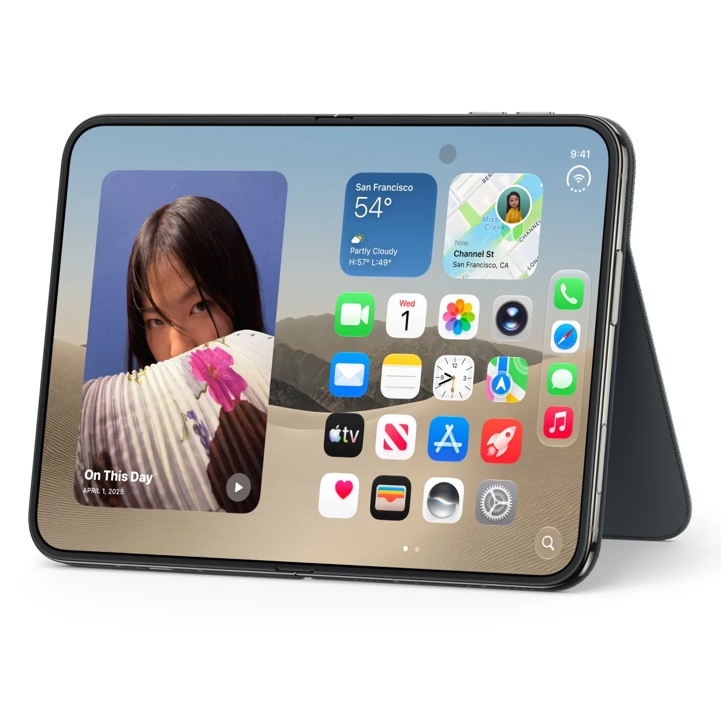 Apple iPhone Duo Folio with Kickstand - Navy Blue ​​​​​​​ - Image 2