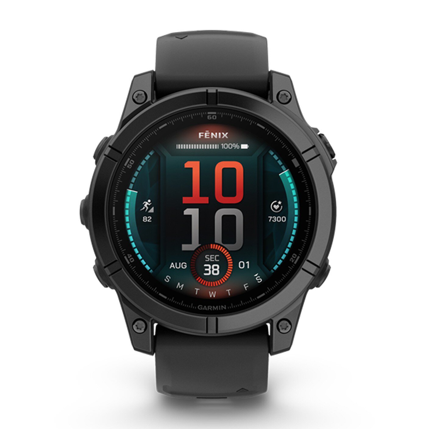 An image depicting Garmin Fēnix E Steel Bezel Smartwatch SIM-free Buy Now