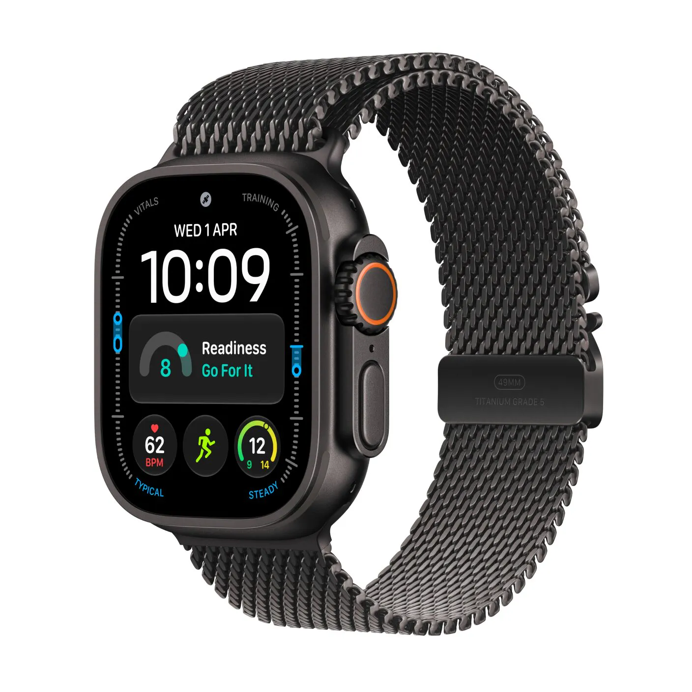 Apple Black Watch Ultra 4 - Gps + Cellular - 49Mm - Titanium Case W/ Titanium Milanese Loop (L) - Image 2