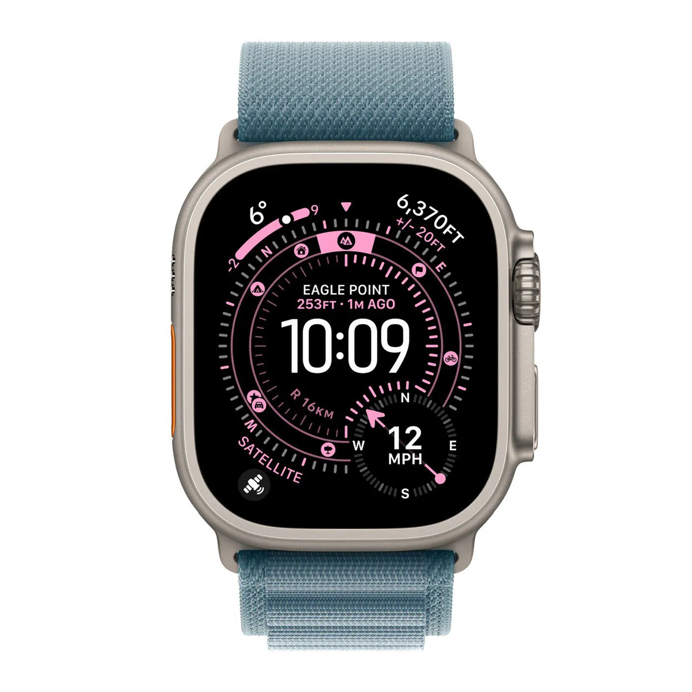 Apple Light/Blue Watch Ultra 3 Gps + Cellular 49Mm Natural Titanium Case With Alpine Loop - Medium - Image 3