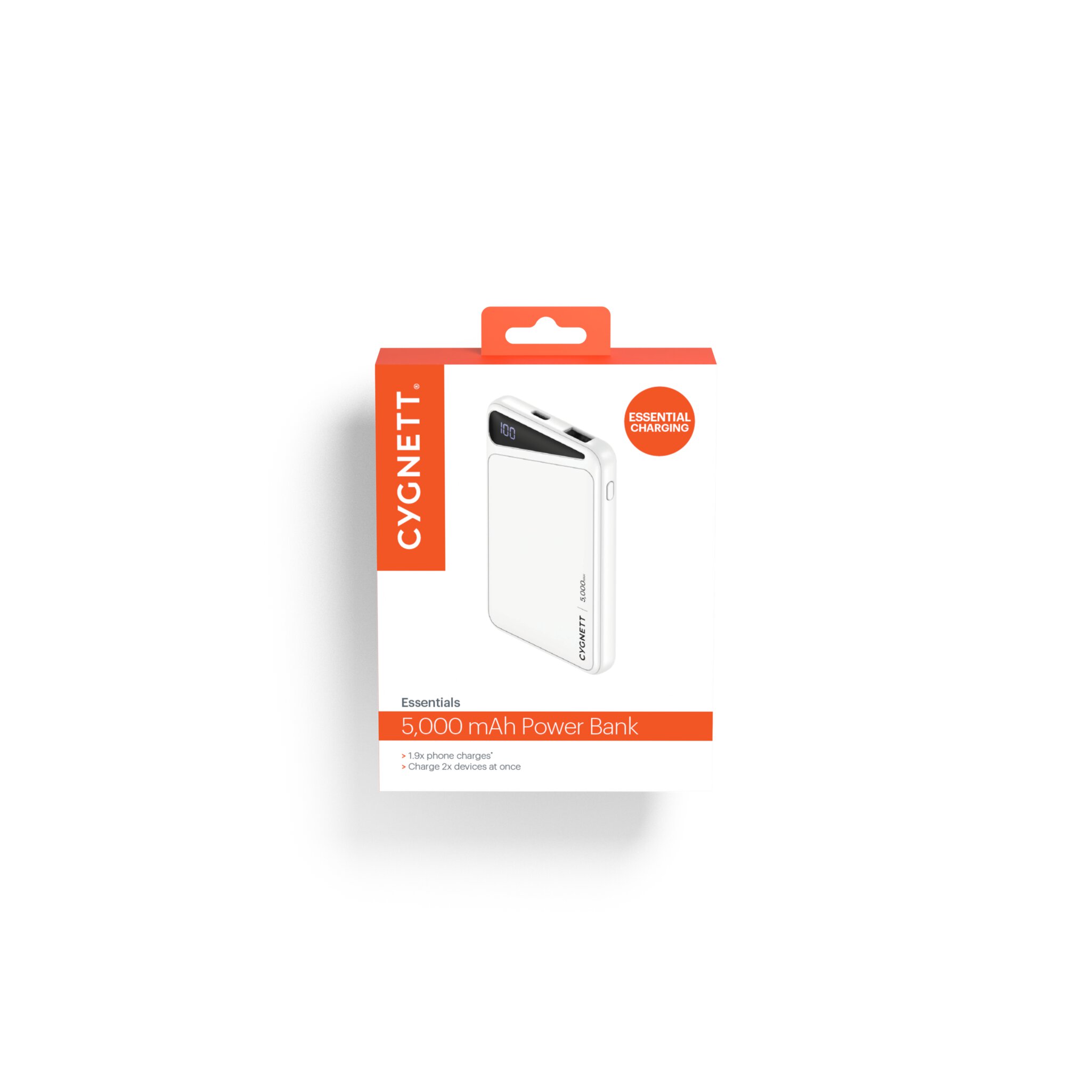 Cygnett Essential 5,000Mah Power Bank  White