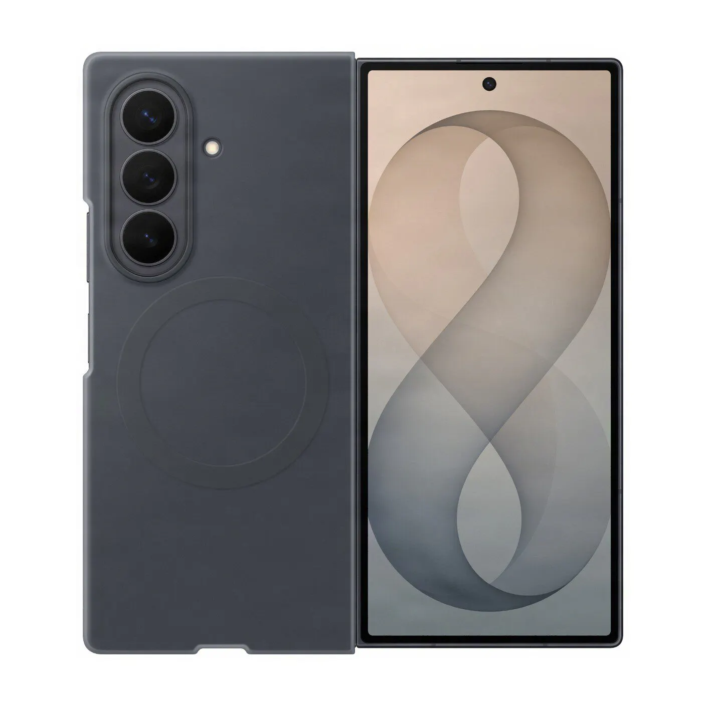 Samsung Z Fold8 Ultra Silicone Magnet Case Graphite - Image 4