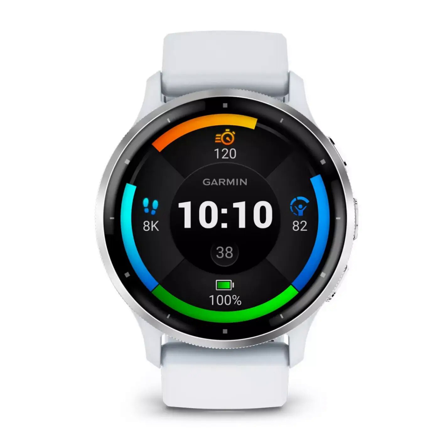 Image of Garmin Venu 3 GPS Smartwatch with Case and Silicone Band Buy Now Silver 010-02784-00