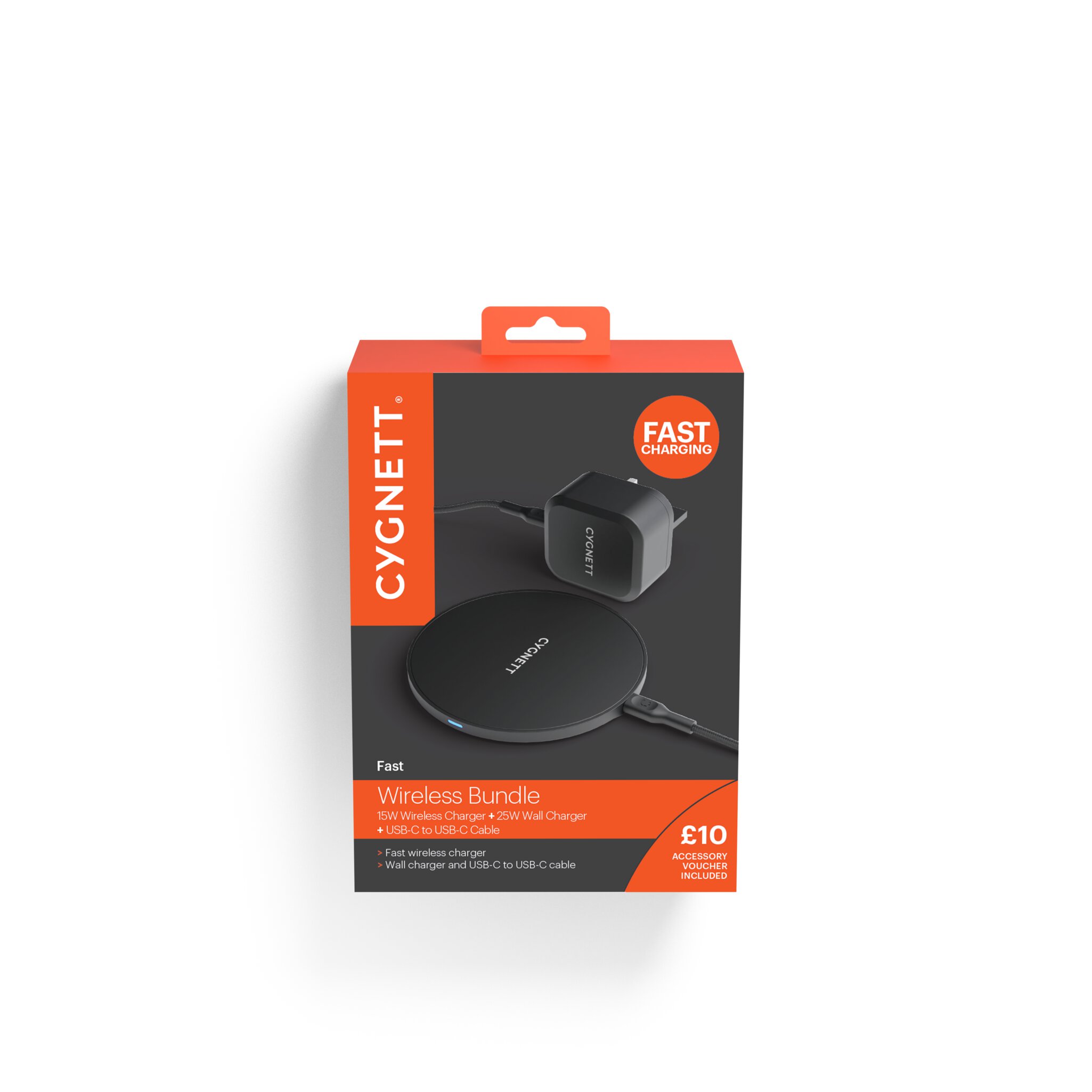 Cygnett Fast 15W Wireless Bundle  Black