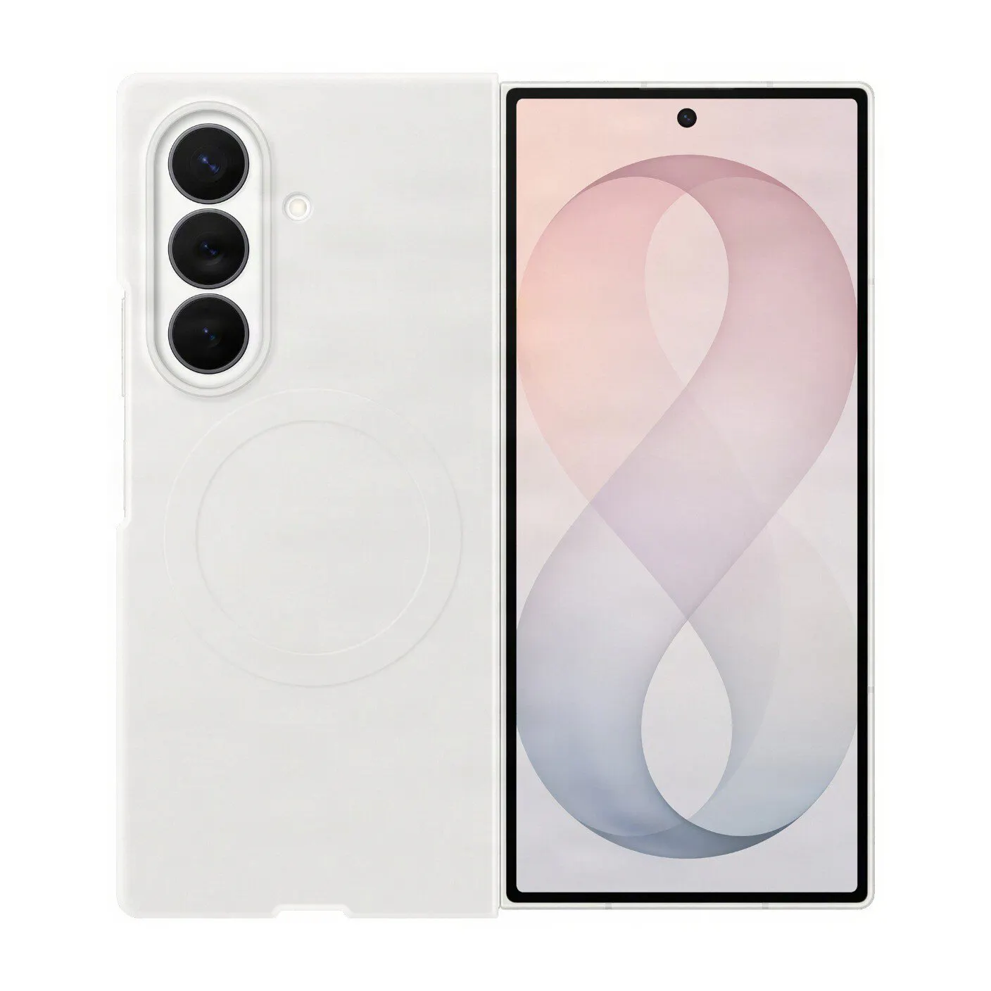 Samsung Official Silicone Magnet Case for Galaxy Z Fold8 Ultra Cream | Case & Anti-reflecting screen protector in-box. A soft touch silicone with integrated magnet. - Image 4